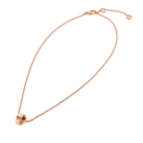 BVLGARI BVLGARI necklace with 18 kt rose gold chain and 18 kt rose gold pendant set with five diamonds 354028 image 2