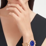 DIVAS' DREAM watch with 18 kt rose gold case and bracelet set with brilliant-cut diamonds, lapis lazuli dial and 12 diamond indexes. Water-resistant up to 30 meters 103574 image 1