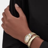Serpenti Tubogas single-spiral watch with 18 kt yellow gold and stainless steel case set with diamonds, white opaline dial with guilloché soleil treatment and bracelet in 18 kt yellow gold and stainless steel. Water-resistant up to 30 meters 103648 image 2