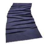 Logo Poly Soft stole in lapis opal cashmere. Made of 100% cashmere. LOGOPOLYSOFT-ST image 1