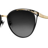 Serpenti 'Serpentine' contemporary cat-eye metal sunglasses. BV6083 image 2