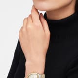 Serpenti Tubogas single-spiral watch with 18 kt yellow gold and stainless steel case set with diamonds, white opaline dial with guilloché soleil treatment and bracelet in 18 kt yellow gold and stainless steel. Water-resistant up to 30 metres 103648 image 4