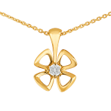 Fiorever Halskette aus 18 Karat Gelbgold mit einem zentralen Diamanten 357501 image 3