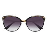 Serpenti 'Serpentine' contemporary cat-eye metal sunglasses. BV6083 image 3
