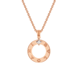 BVLGARI BVLGARI 18 kt rose gold pendant necklace set with a diamond 361077 image 1