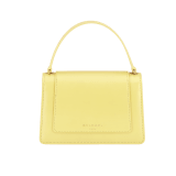 Alexander Wang x Bulgari small belt bag in sunbeam citrine calf leather with black nappa leather lining. Captivating double Serpenti head closure in antique gold-plated brass embellished with red enamel eyes. 291889 image 3