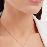 DIVAS' DREAM necklace in 18 kt rose gold with pendant set with turquoise and one diamond. 350584 image 4