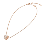 B.zero1 necklace with 18 kt rose gold chain and with 18 kt rose gold and white ceramic pendant 346082 image 2