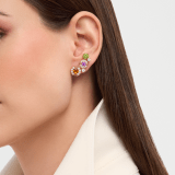 Allegra 18 kt rose gold earrings set with amethysts, peridots, citrine quartzes and pavé diamonds 362028 image 1