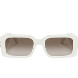Serpenti Forever rectangular acetate sunglasses with enamelled snakehead embellishment on the temples 904372 image 2