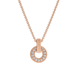 ブルガリ・ブルガリ オープンワーク ネックレス。ペンダントにフルパヴェダイヤモンドをあしらった18Kピンクゴールド製。 357312 image 1