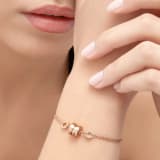 B.zero1 soft chain bracelet with circle pendant in 18 kt rose gold BR857254 image 2