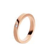 MarryMe 18 kt rose gold wedding band set with a diamond. AN858411 image 1