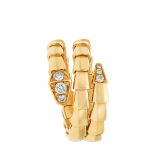 خاتم «سيربنتي فايبر» ثنائي اللفات من الذهب الأصفر عيار 18 قيراطاً، مرصع بألماس نصف مرصوف. AN858970 image 3