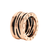 B.zero1 Design Legend 4-Band-Ring aus 18 Karat Roségold und schwarzer Keramik. AN858575 image 1