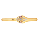 „Serpenti“ Armband aus 18 Karat Gelbgold mit Augen aus Rubellit und halb ausgefasst mit Diamant-Pavé an Kopf und Schwanz BR858986 image 4