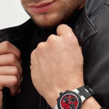 Bulgari Aluminium Ducati Special Edition watch with mechanical manufacture movement, automatic winding, chronograph, 40 mm aluminum case, black rubber bezel with BVLGARI BVLGARI engraving, red dial and black rubber bracelet. Water-resistant up to 100 meters. Special Edition of 1,000 pieces. 103701 image 1
