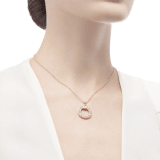 BVLGARI BVLGARI necklace with 18 kt rose gold chain and 18 kt rose gold pendant set with a diamond 344492 image 1