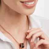 B.zero1 pendant necklace in 18 kt rose gold with matte black ceramic 358050 image 1