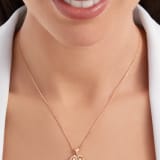 Fiorever 18 kt rose gold necklace set with a central diamond and pavé diamonds. 356223 image 5