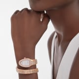 Serpenti Tubogas Infiniti single-spiral watch in 18 kt rose gold set with diamond and full pavé dial. Water-resistant up to 30 metres 103791 image 1
