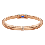 Bvlgari Tubogas 18 kt rose gold necklace set with a central tanzanite, turquoise inserts and pavé diamonds CL860175 image 4
