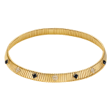 Bvlgari Tubogas 18 kt yellow gold necklace set with diamond pavé and black onyx studs CL860415 image 1