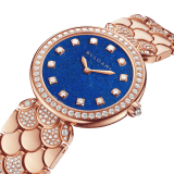 DIVAS’ DREAM Uhr mit Gehäuse und Armband aus 18 Karat Roségold mit Diamanten im Brillantschliff, Zifferblatt aus Lapislazuli und 12 Diamantindizes. Wasserdicht bis 30 Meter 103574 image 2