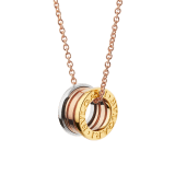 B.zero1 necklace in 18 kt rose gold with pendant in 18 kt rose, white and yellow gold. 352397 image 1