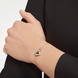 DIVAS' DREAM bracelet in 18 kt rose gold set with malachite element and pavé diamonds BR859378 image 1