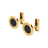 BVLGARI BVLGARI 18kt yellow gold cufflinks set with black onyx elements 322302 image 2