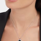 Save the Children 10th Anniversary necklace in sterling silver with pendant set with onyx element and a ruby 356910 image 1