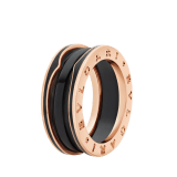 B.zero1 2-Band-Ring aus 18 Karat Roségold mit matt schwarzer Keramik AN858853 image 1
