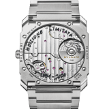 Octo Finissimo Automatic Uhr mit extraflachem mechanischen Manufakturwerk (2,23 mm hoch), Automatikaufzug, 40 mm Gehäuse und Armband aus seidenmattem Edelstahl sowie strichmattiertem Zifferblatt aus rhodiniertem Messing mit Entwurf des Uhrwerks. Wasserdicht bis 100 Meter. Special Edition von 280 Exemplaren 104163 image 4