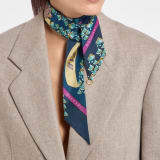 Bvlgari Curiosity shelley in fine light peridot silk twill with a BVLGARI BVLGARI metal pendant. Made of 100% silk. BULGARICURIOSITYSH image 1