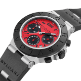 Bulgari Aluminium Ducati Special Edition watch with mechanical manufacture movement, automatic winding, chronograph, 40 mm aluminium case, black rubber bezel with BVLGARI BVLGARI engraving, red dial and black rubber bracelet. Water-resistant up to 100 metres. Special Edition limited to 1.000 pieces. 103701 image 3