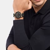 Orologio Bvlgari Bronzo Chronograph con movimento meccanico a carica automatica e cronografo, cassa di 41 mm in bronzo sabbiato, lunetta e cinturino in caucciù nero e quadrante verniciato opaco nero. Impermeabile fino a 100 metri. 104242 image 1