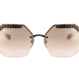 Bulgari Serpenteyes Revolution hexagonal wrap-around metal sunglasses. 904007 image 2