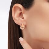 BVLGARI BVLGARI Openwork 18 kt rose gold earrings set with full pavé diamonds 357318 image 5