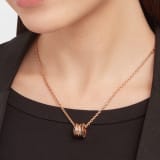 B.zero1 Rock pendant necklace in 18 kt rose gold with studs and black ceramic inserts 358350 image 3