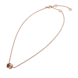 Collana B.zero1 con catena in oro rosa 18 kt e pendente in oro rosa 18 kt e cermet. 358379 image 3