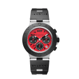 Bulgari Aluminium Ducati Special Edition watch with mechanical manufacture movement, automatic winding, chronograph, 40 mm aluminium case, black rubber bezel with BVLGARI BVLGARI engraving, red dial and black rubber bracelet. Water-resistant up to 100 metres. Special Edition limited to 1.000 pieces. 103701 image 1