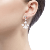 DIVAS' DREAM earrings in white gold, set with a diamond and full pavé diamonds. 352809 image 3