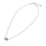 B.zero1 18 kt white gold necklace with round pendant in 18 kt white gold set with pavé diamonds on the spiral 351117 image 2