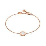 BULGARI BULGARI engravable 18 kt rose gold bracelet set with mother-of-pearl element BR859775 image 1
