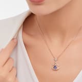 DIVAS' DREAM necklace in 18 kt rose gold set with a pear-shaped tanzanite and pavé diamonds 360616 image 1