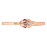 Serpenti bracelet in 18 kt rose gold, set with rubellite eyes and demi-pavé diamonds on the head and the tail. BR857813 image 2