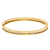 „B.zero1“ Armreif aus 18 Karat Gelbgold, an der Spirale ausgefasst mit Diamant-Pavé BR859002 image 2