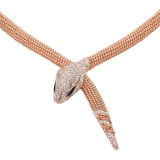 Serpenti Pallini Halskette aus 18 Karat Roségold mit Diamant-Pavé auf dem Schlangenkopf und -schwanz sowie Augen aus schwarzem Onyx CL859133 image 2