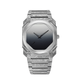 Octo Finissimo Lee Ufan Special Edition watch with mechanical manufacture ultra-thin movement, automatic winding, hand-filed titanium case and bracelet, stainless-steel sunray-polished bezel and mirror-effect dial. Water-resistant up to 30 metres. Limited Edition of 150 pieces 104132 image 1